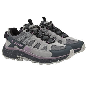 Hi-Tec Women's Hiking Shoes Trail Lightweight Mesh Lace Up Gray Lilac 6.5 M